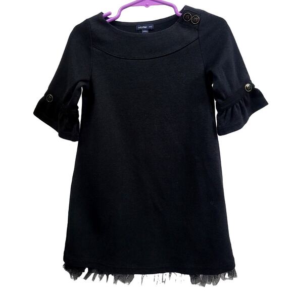 Baby Gap Black Dress with Buttons and Bell Sleeves Size 3T - Picture 1 of 8